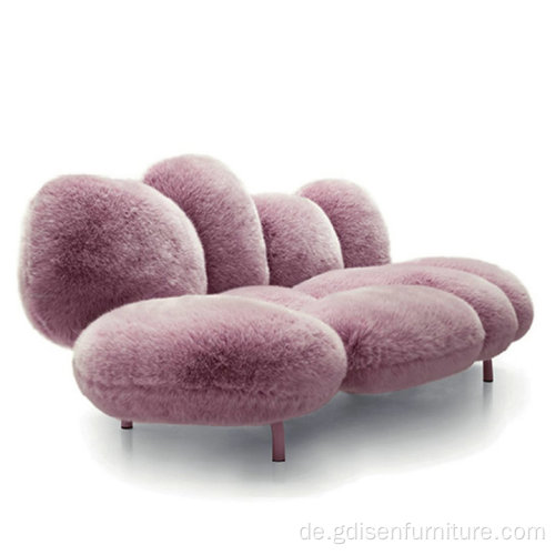 Cipria Sofa Plüschstoff Mode -Sofa